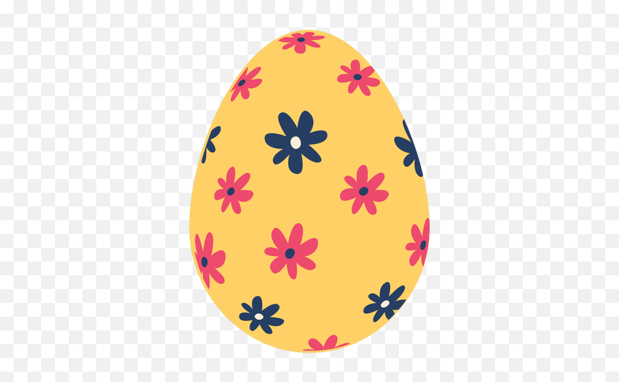 Egg Easter Painted Pattern Flower Flat - Huevo De Pascua Pintados Png,Easter Egg Transparent Background