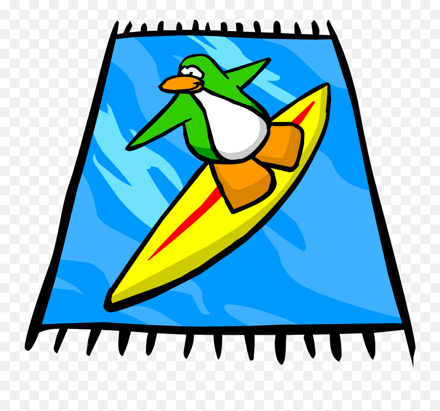Surf Beach Towel Sprite - Beach Towel Clipart Transparent Beach Towel Images Cartoon Png,Beach Towel Png