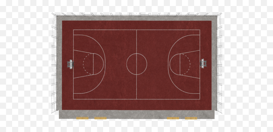 Basketball Court Top View Png - Basketball Court Top Png,Basketball Court Png