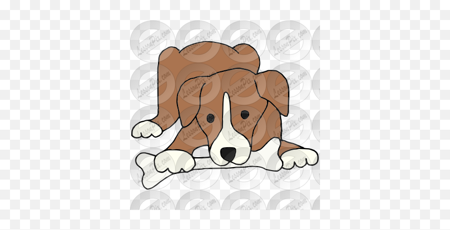 Dog With Bone Picture For Classroom Therapy Use - Great Soft Png,Dog Bone Png