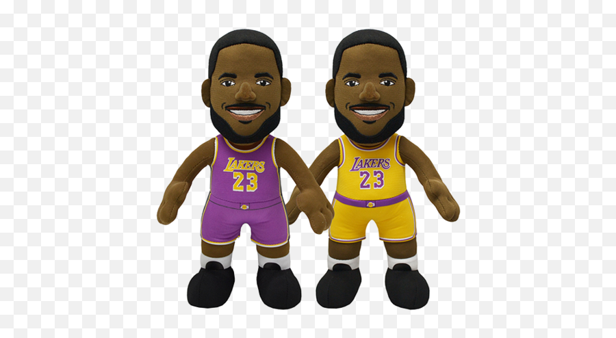 Los Angeles Lakers Bundle Lebron James Statement And Icon Editions Uniform 10 Plush Figures - Shaquille O Neal Lakers Jersey Png,Lebron James Lakers Png