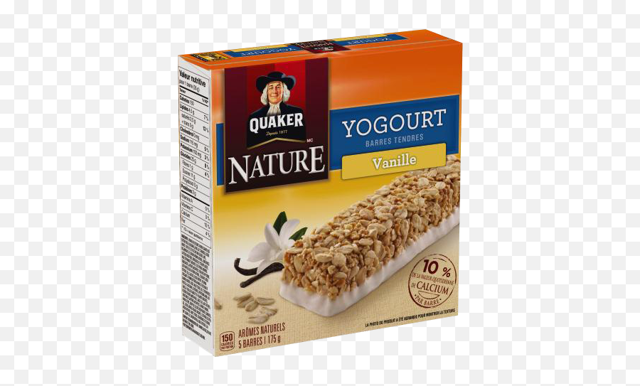 Quaker Barres Tendres Yogourt Vanille Yogurt And Granola - Quaker Yogurt Bars Png,Quakers Oats Logo