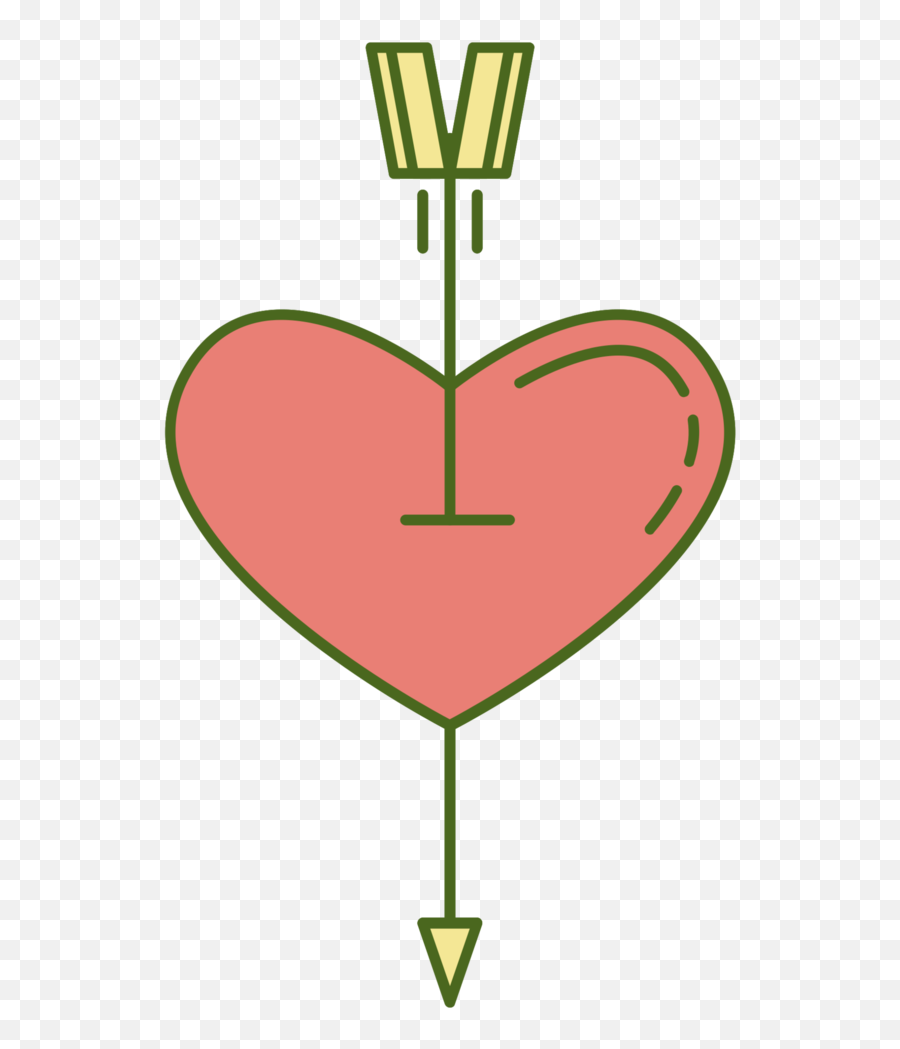 Free Cure Heart With Arrow Png Transparent Background - Lovely,Png Arrow