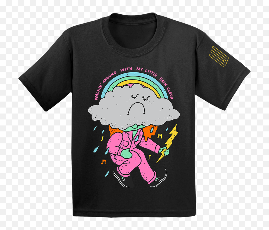 Hard Times Rain Cloud Kids T - Shirt Wiz Khalifa Black And Yellow T Shirt Png,Rain Cloud Transparent