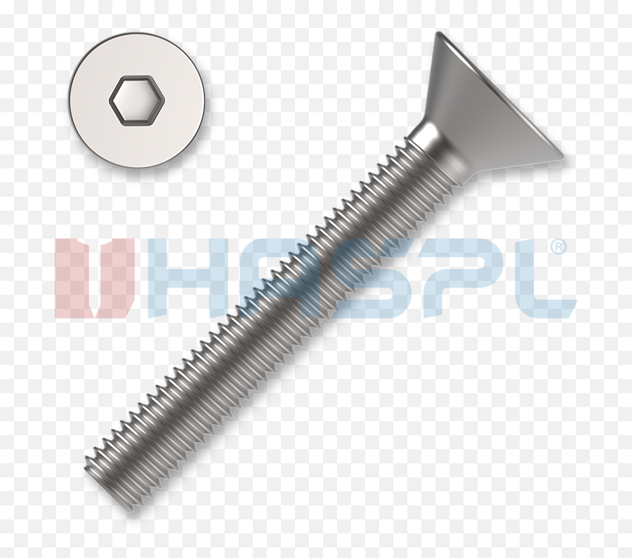 Hašpl As - Hexagon Socket Countersunk Head Screw Din7991 Screw Png,White Hexagon Png