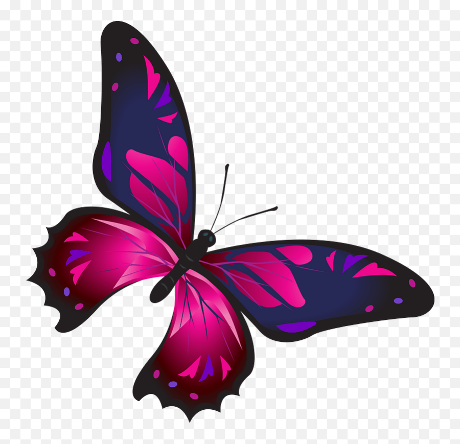 Pink Butterfly Clipart - Borboleta Png Fundo Transparente,Butterfly Clipart Png