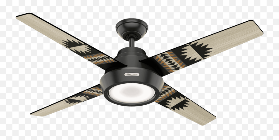 Hunter Spider Rock 54 Indoor Ceiling Fan In Matte Black - Hunter Fan Pendleton Png,Ceiling Fan Png