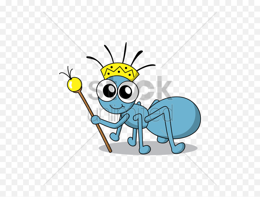 Ant Clipart Sugar - Ant With Crown Cartoon Png Download Ant With A Crown,Crown Cartoon Png