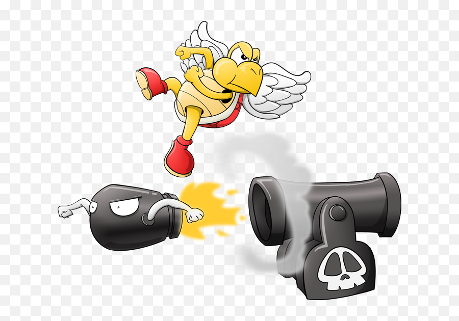 Download Parakoopa And Bullet Bill - Cartoon Png Image With Cartoon,Cartoon Bullet Png