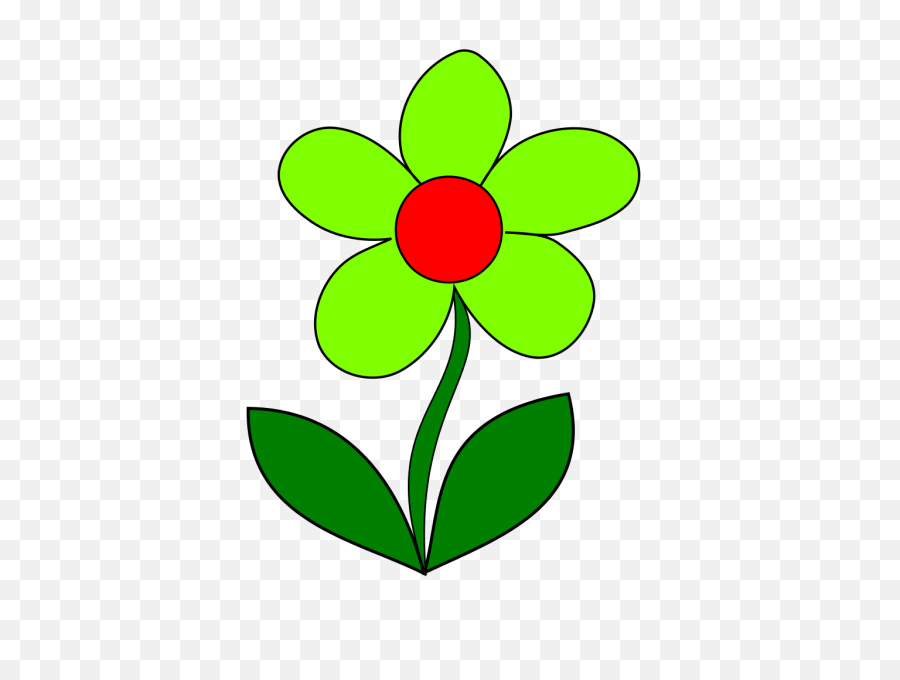 blue and green flower clipart