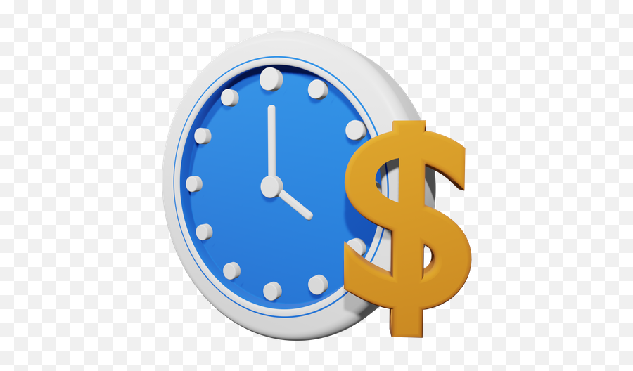 Premium Time Is Money 3d Illustration Download In Png Obj - Solid,Time Money Icon
