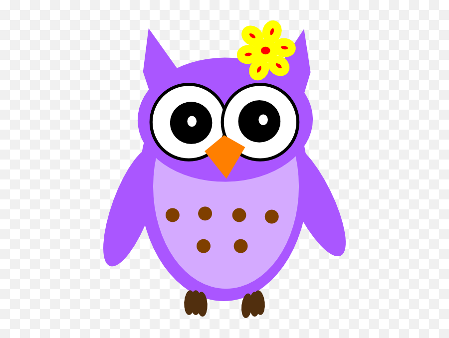 Download Hd Purple Baby Girl Owl Clip - Cute Owl Cartoon Face Png,Girl Clipart Transparent Background