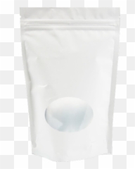 Matte White Stand Up Pouch With Oval Window - Lampshade png