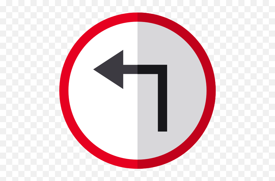 Turn Left - Free Signs Icons Dot Png,Turn Icon
