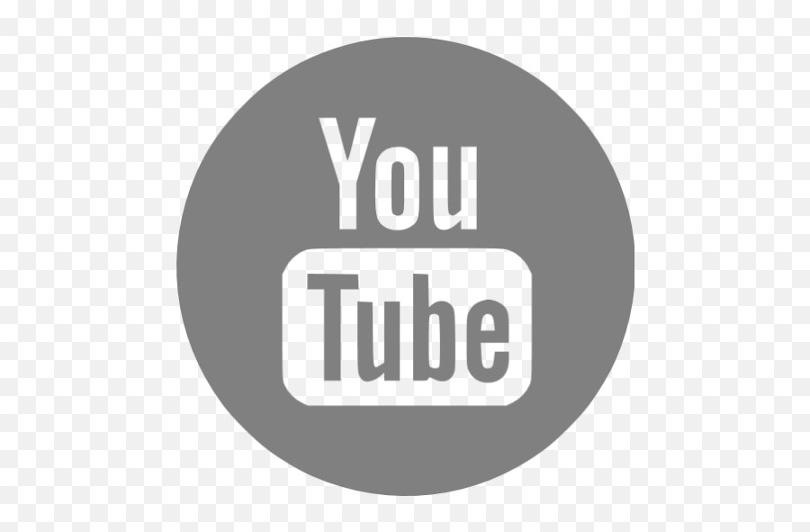 Gray Youtube 4 Icon - Free Gray Site Logo Icons Youtube Logo Black Png,Youtube Icons Png