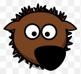 Hedgehog Head Png Icons - Clipart Transparent Brown