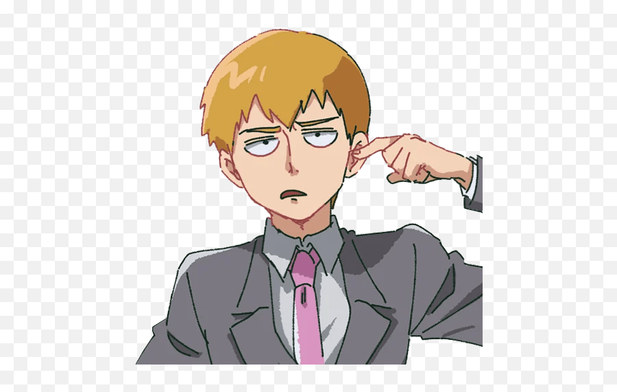 Mp100 - Telegram Sticker English Png,Reigen Arataka Icon