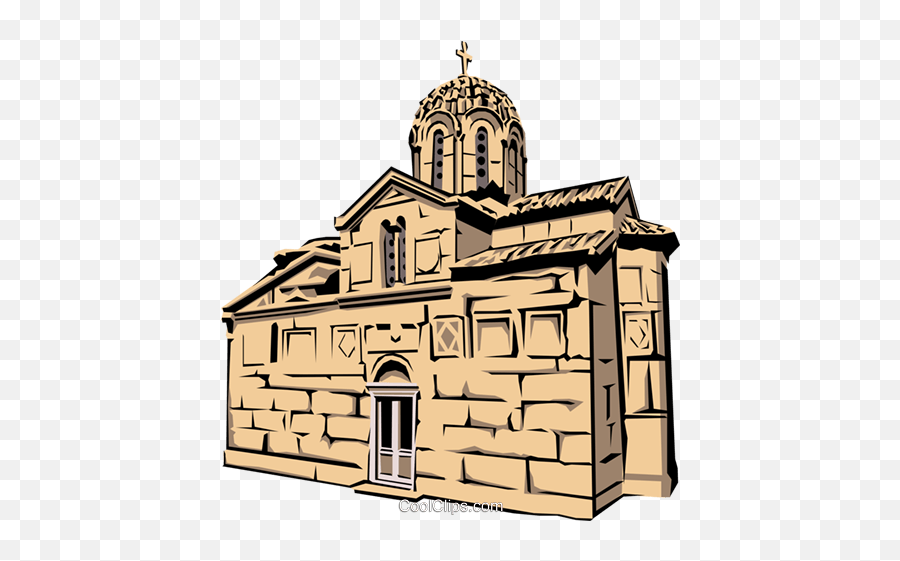 Greek Church Royalty Free Vector Clip Art Illustration - Orthodox Church Clipart Png,Church Clipart Png