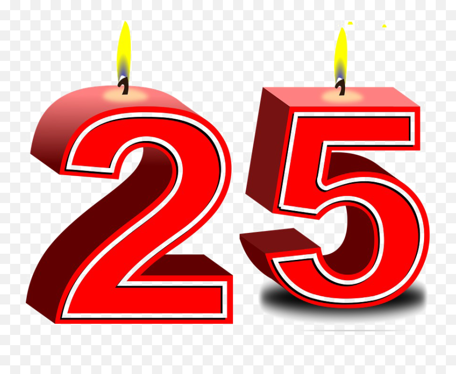 25 Png 5 Image - 25 Birthday Candle Png,25 Png