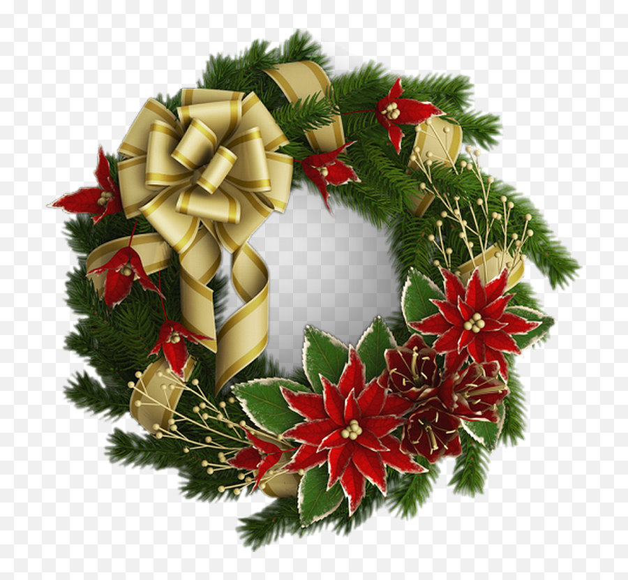 Couronne De Noël Png Tube Christmas Wreath - Christmas Day,Christmas Wreath Png Transparent