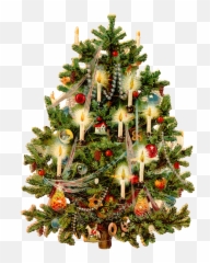 Victorian Christmas Tree - Old Fashioned Christmas Tree Clip Art Png,Christmas Tree Transparent Background
