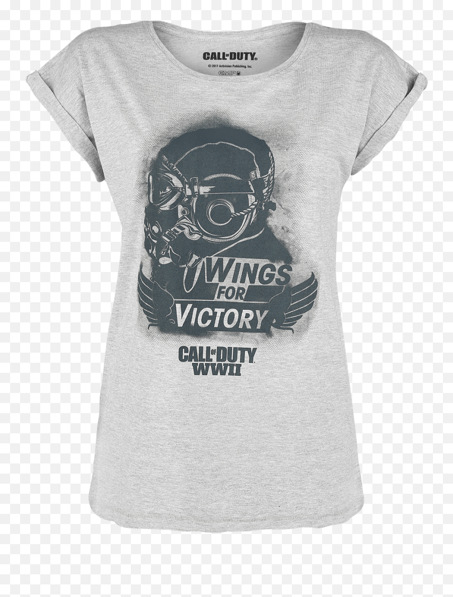 Call Of Duty Wwii Wings For Victory Girl Shirt Grau - Call Call Of Modern Warfare 3 Png,Call Of Duty Wwii Png