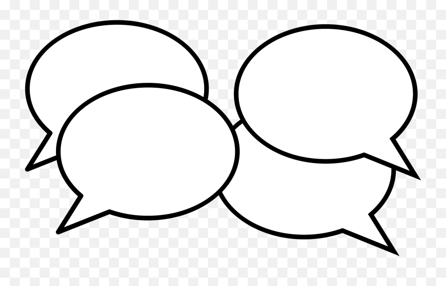 Conversation Dialogue Clipart - Speech Bubble Clipart Black And White Png,Dialogue Png