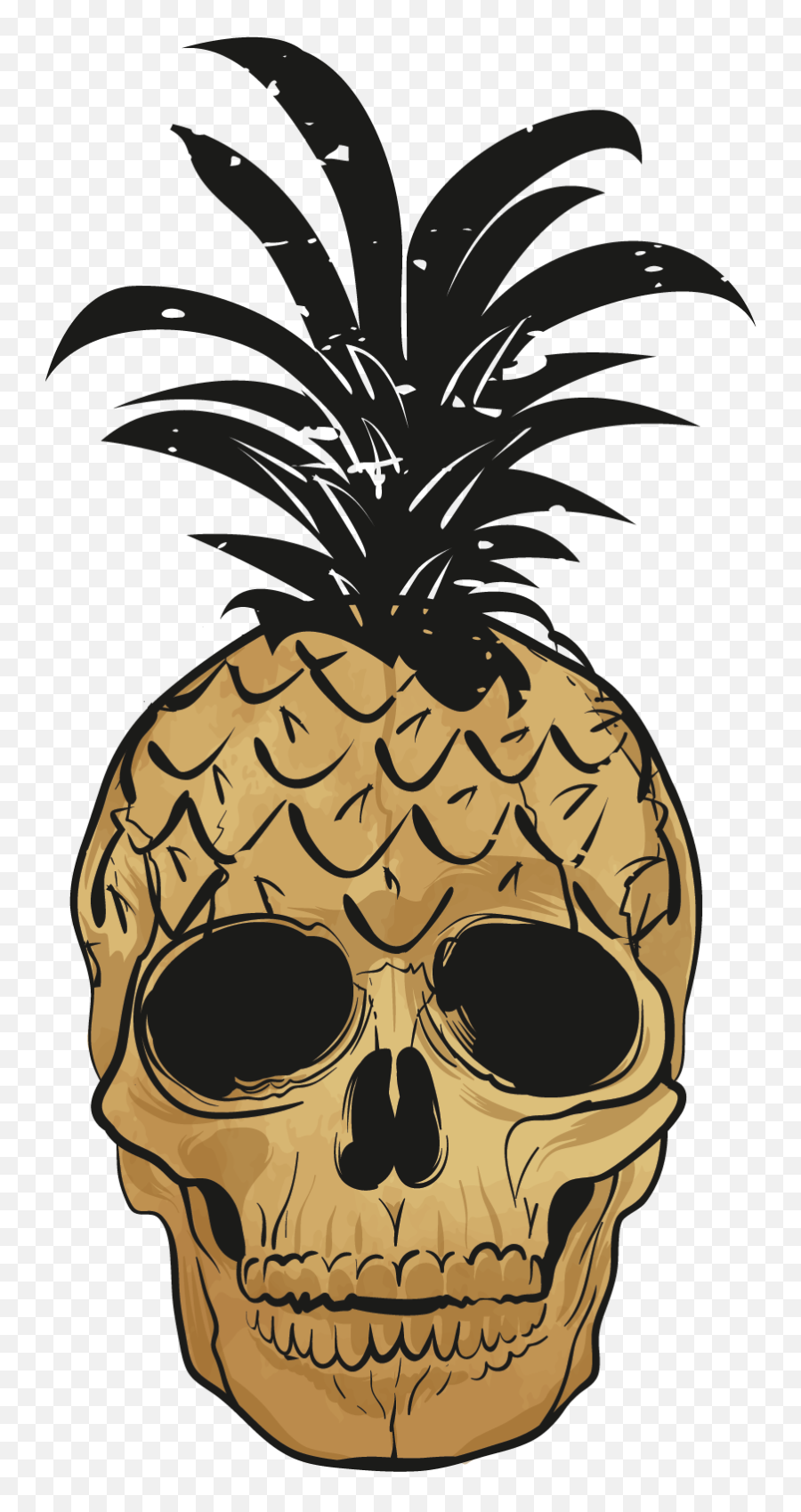Pop Art Pineapple Wall Sticker - Pineapple Skull Png,Piña Png