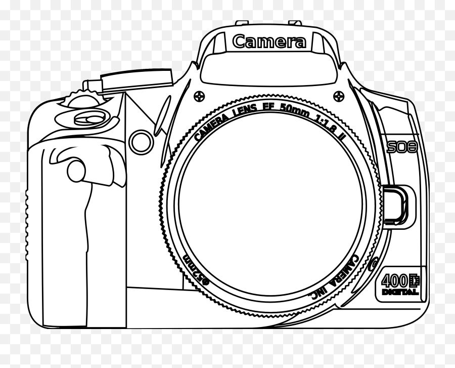 White Drawing Camera Transparent U0026 Png Clipart Free Download - Camera Dslr Vector Png,Camera Drawing Png