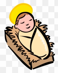 Cartoon Baby Jesus - Jesus In A Manger Clipart Png,Manger Png