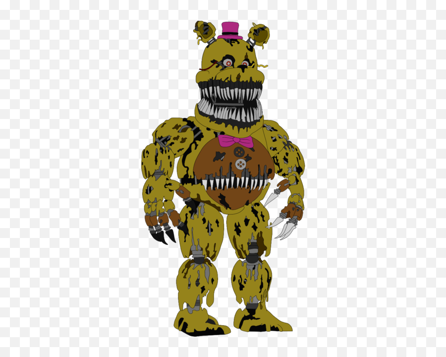 Download Picture Royalty Free Library - Minecraft Skin Nightmare Fredbear Png,Fnaf Png