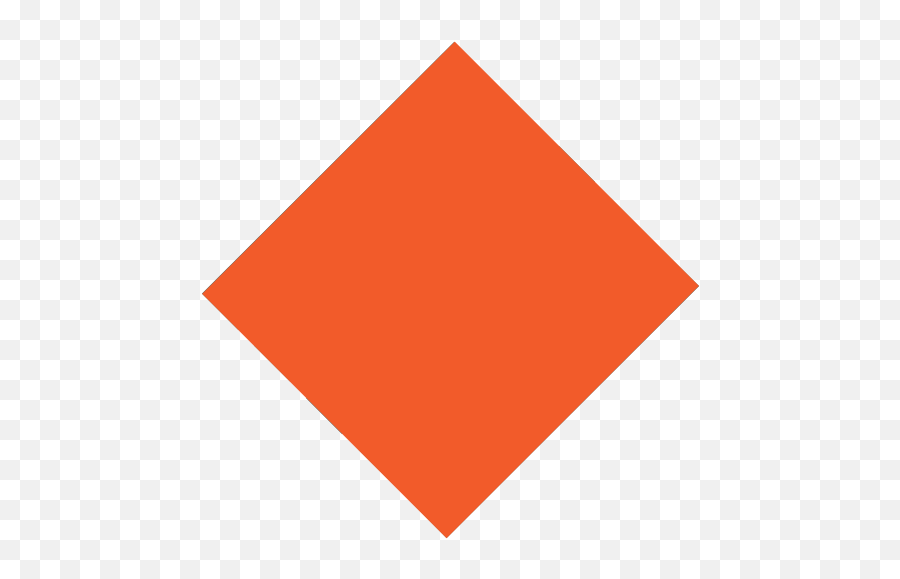 Large Orange Diamond Emoji For Facebook - Triangle Png,Diamond Emoji Png