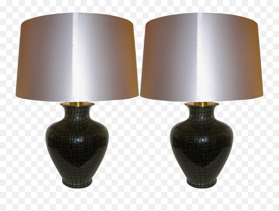 Veart 1960s Pair Of Black Glass Lamps With Speckles - Lamp Png,Speckles Png