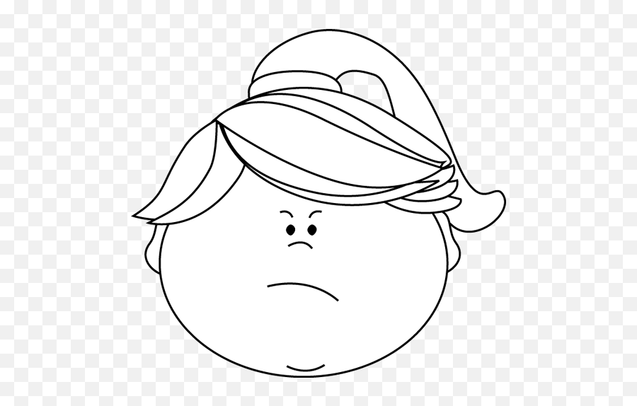 Annoyed Face Mad Clipart Black And White Clipartfest - Black And White Clip Art Angry Png,Angry Emoji Transparent