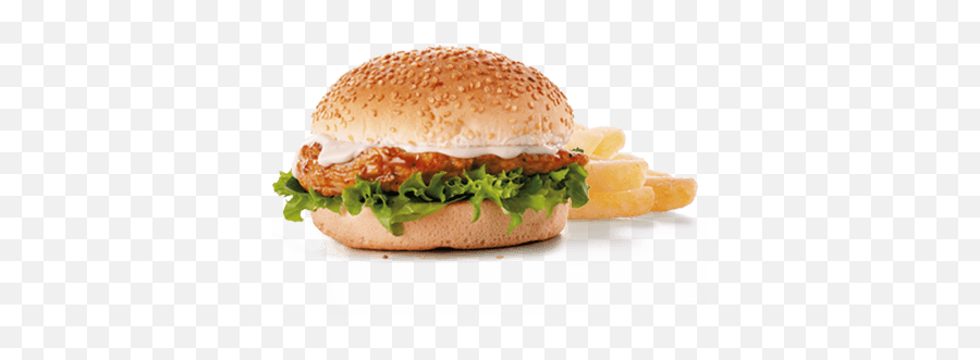 Menu - Crumbed Chicken Burger Chips Png,Burger And Fries Png