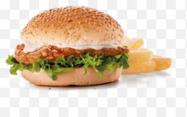 Menu - Crumbed Chicken Burger Chips Png,Burger And Fries Png