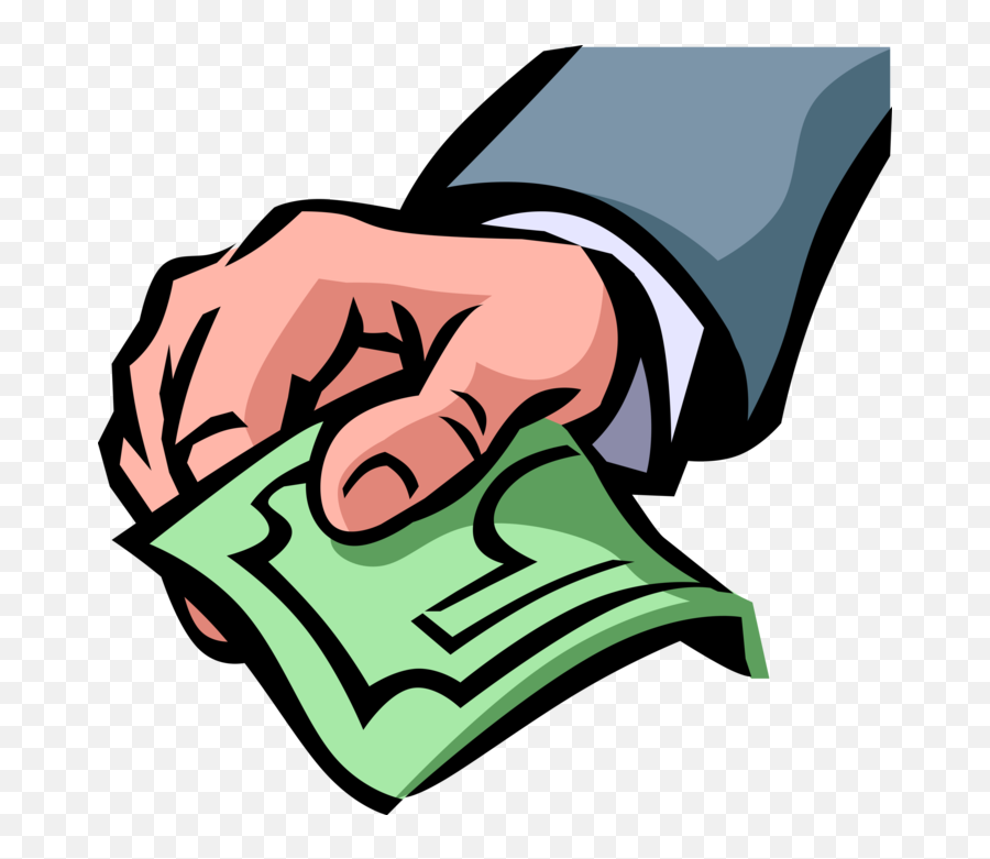 Download Vector Illustration Of Hand Offers Payment Cash - Cash Clipart Png,Money Vector Png