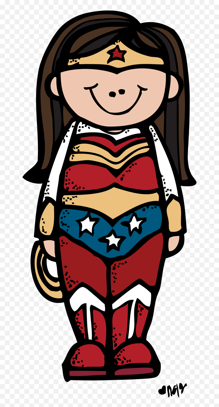 Wonderwomanmelonheadzcoloredpng 7171600 Superhero - Melonheadz Superhero Clipart,Wonderwoman Png