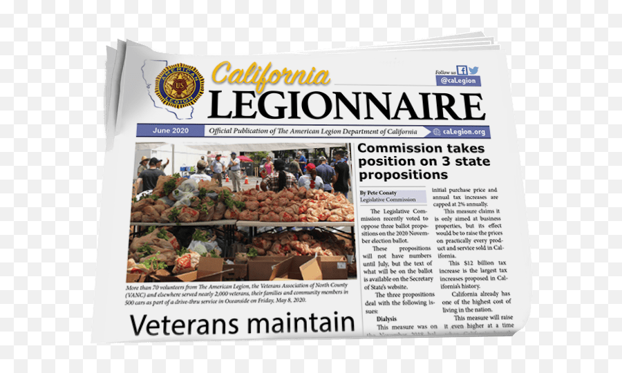 Official Newsletter Of The American Legion Department - Superfood Png,California Outline Png