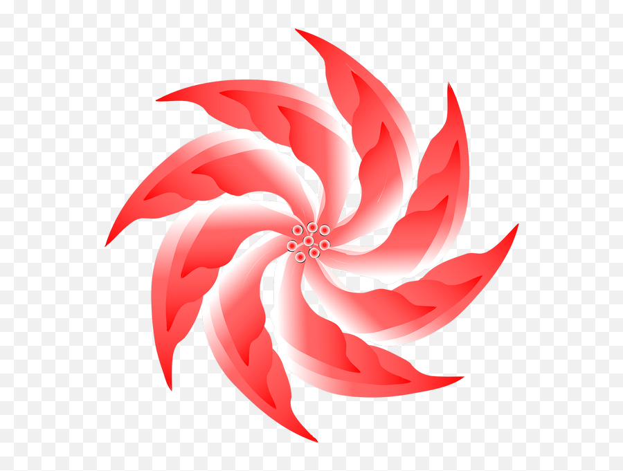 Flower Red Blossom Bloom Spiral Transparent Png Images