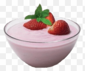 Strawberry Yoghurt Transparent Png - Yogurt,Fresa Png
