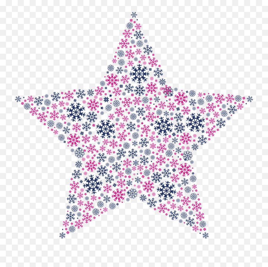 Star Snowflakes Pattern - Free Vector Graphic On Pixabay Bintang Pink Kartun Png,Christmas Snowflakes Png