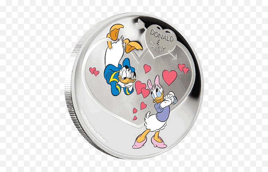 Silver Numis Disney - Love Crazy Donald Duck Goldheart Silver Coin Png,Donald Duck Icon