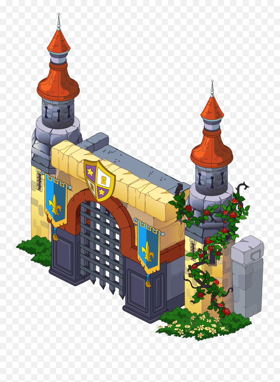 Gate Clipart Castle - Castle Png Download Full Size Cartoon Castle Only Gate,Castle Wall Icon