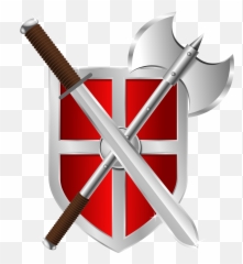 Sword Shield Transparent Png - Axe And