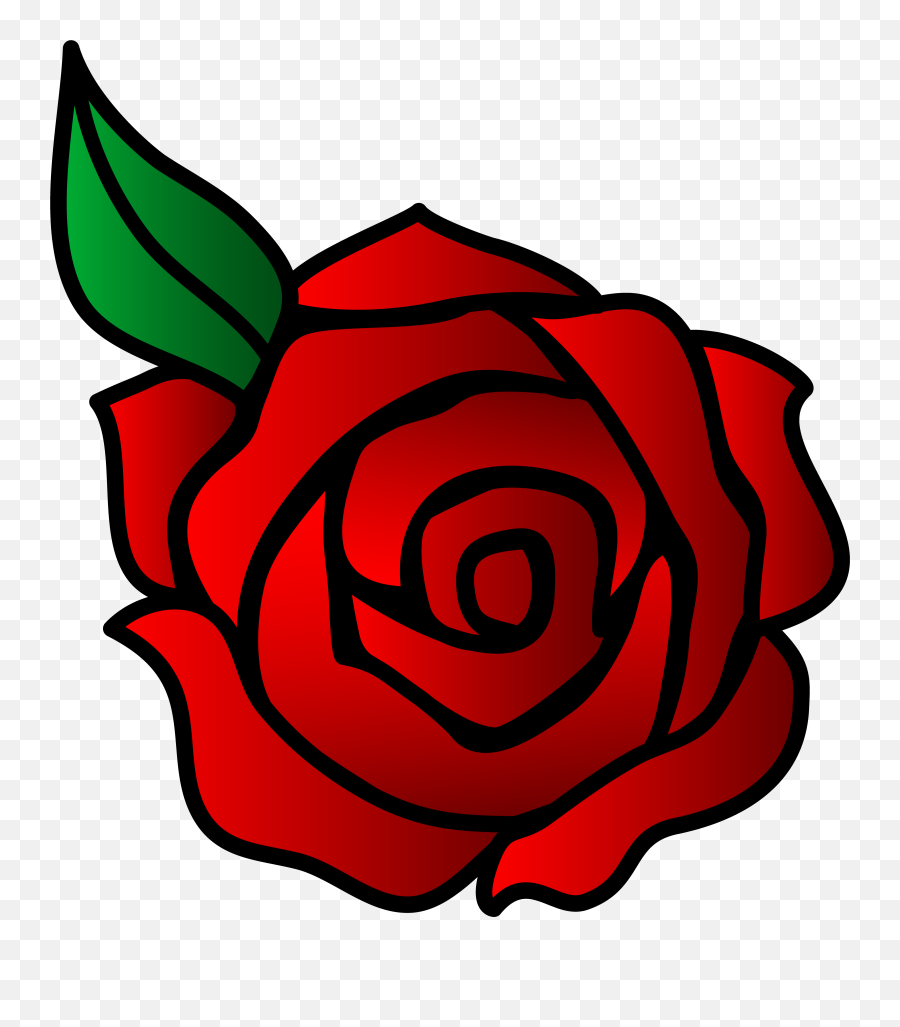 Simple Rose Clip Art Transparent Png - Cute Rose Drawing Easy,Cartoon Rose Png