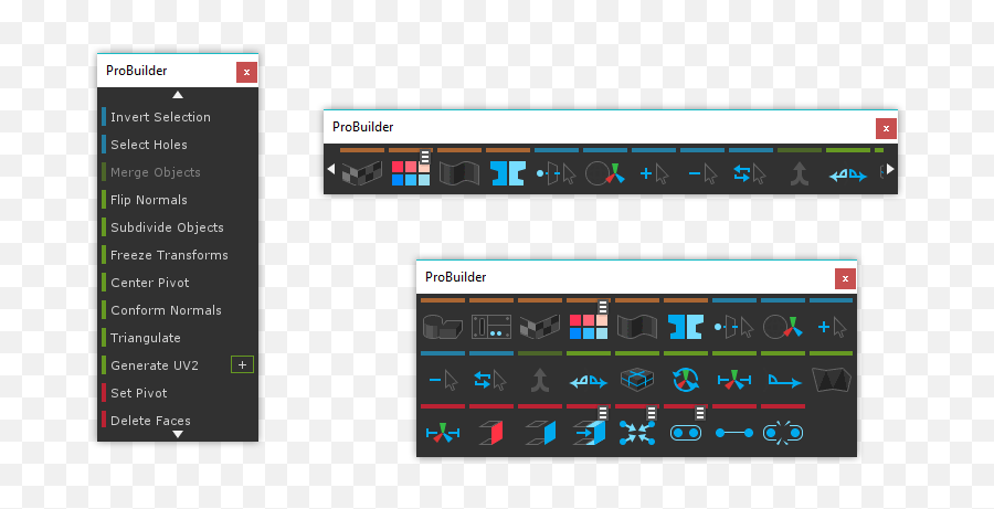 Overview - Probuilder Documentation Unity Probuilder Toolbar Png,Vs Icon