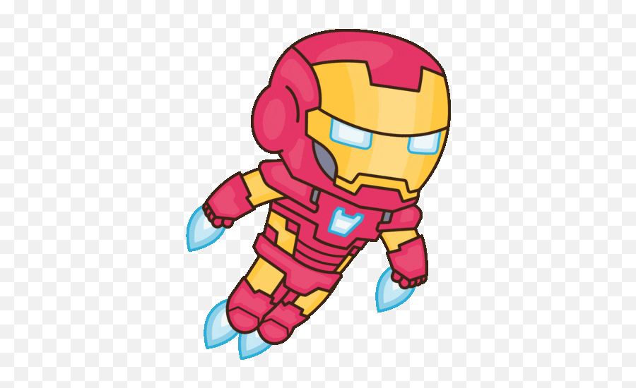 Via Giphy Marvel Studios Downey Junior - Iron Man Flying Cartoon Gif Png,Bowser Jr Icon