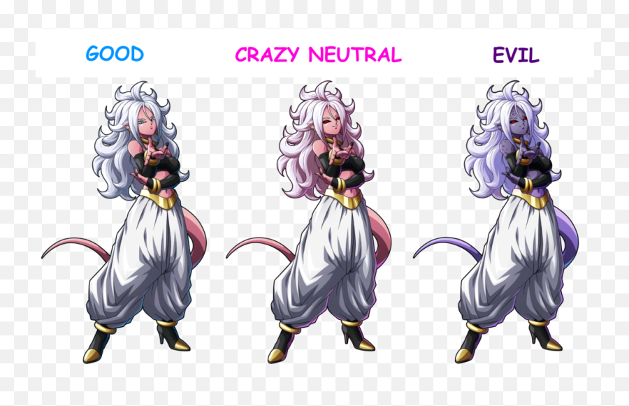 Download Hd Android 21 Forms By - Dragon Ball Fighterz Majin Buu Png,Android 21 Png