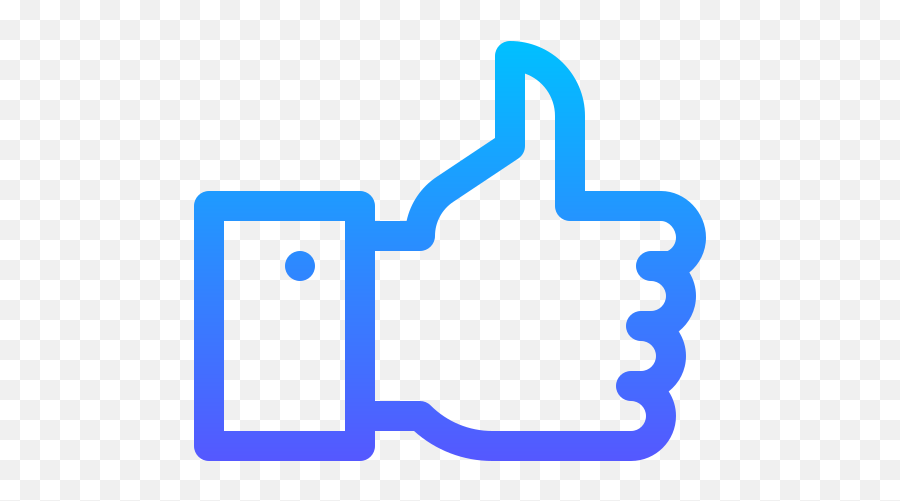Thumbs Up - Free Gestures Icons Like Logo Black And White Png,Like Button Icon